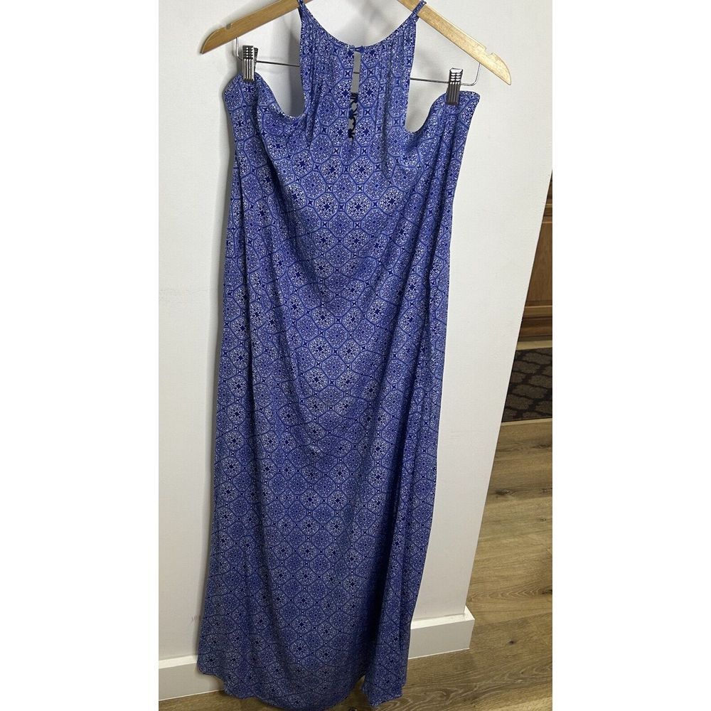 En Creme‎  Maxi Sundress Size Small blue Color 100% Rayon - Picture 8 of 11